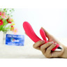 Вибростимулятор с ребристым стволом, клиторальным отростком и нагревом SVAKOM ANGEL SUDV-03B-PMR